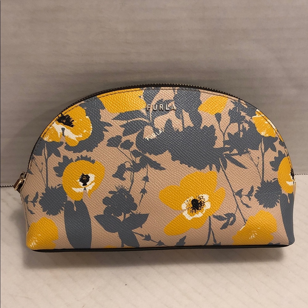 FURLA Floral print Cosmetic Bag, like new